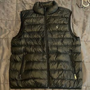 NWT Polo Ralph Lauren Men's Down Puffer Vest Jacket Full Zip Black